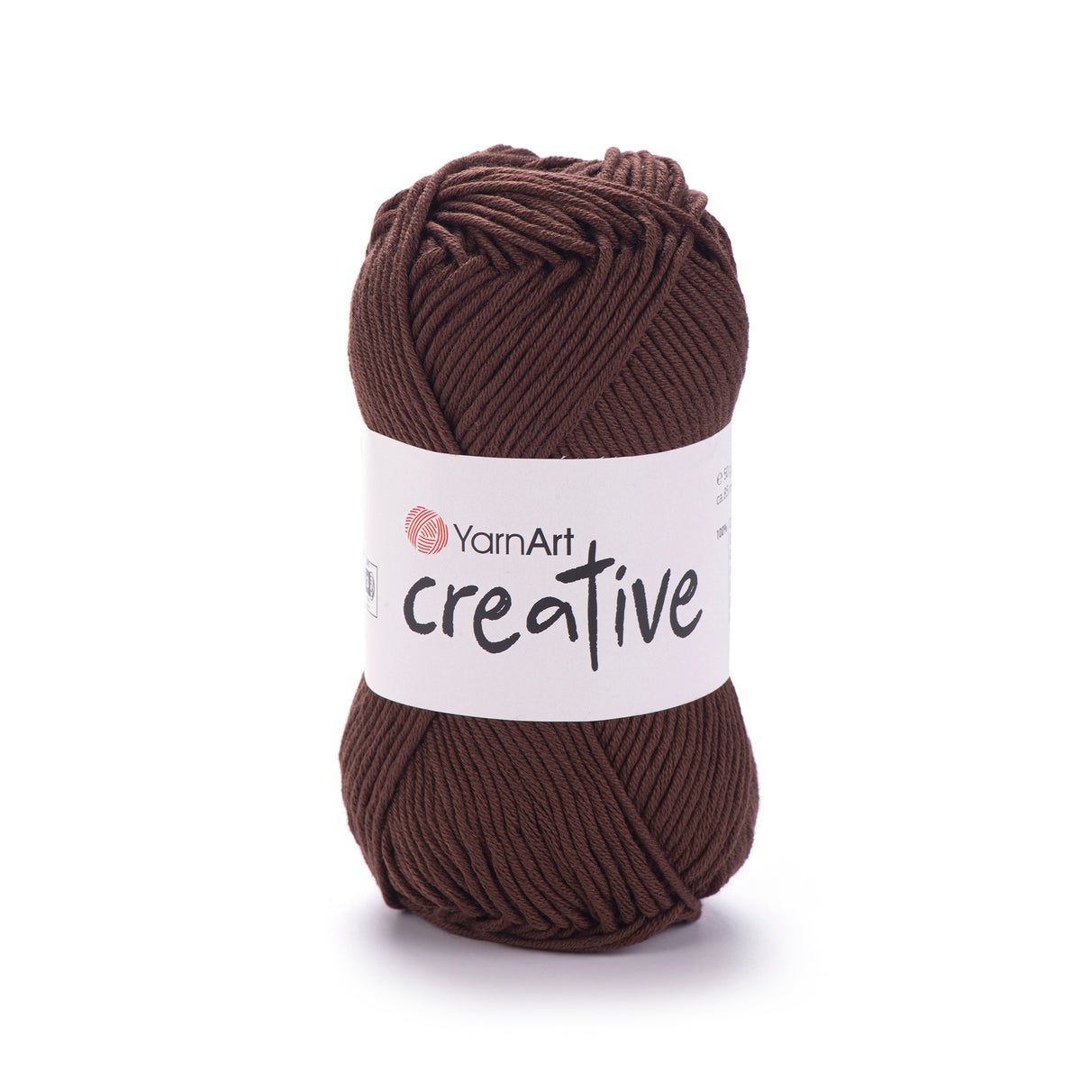 YarnArt Creative 232 Marron foncé – fil pur coton mat