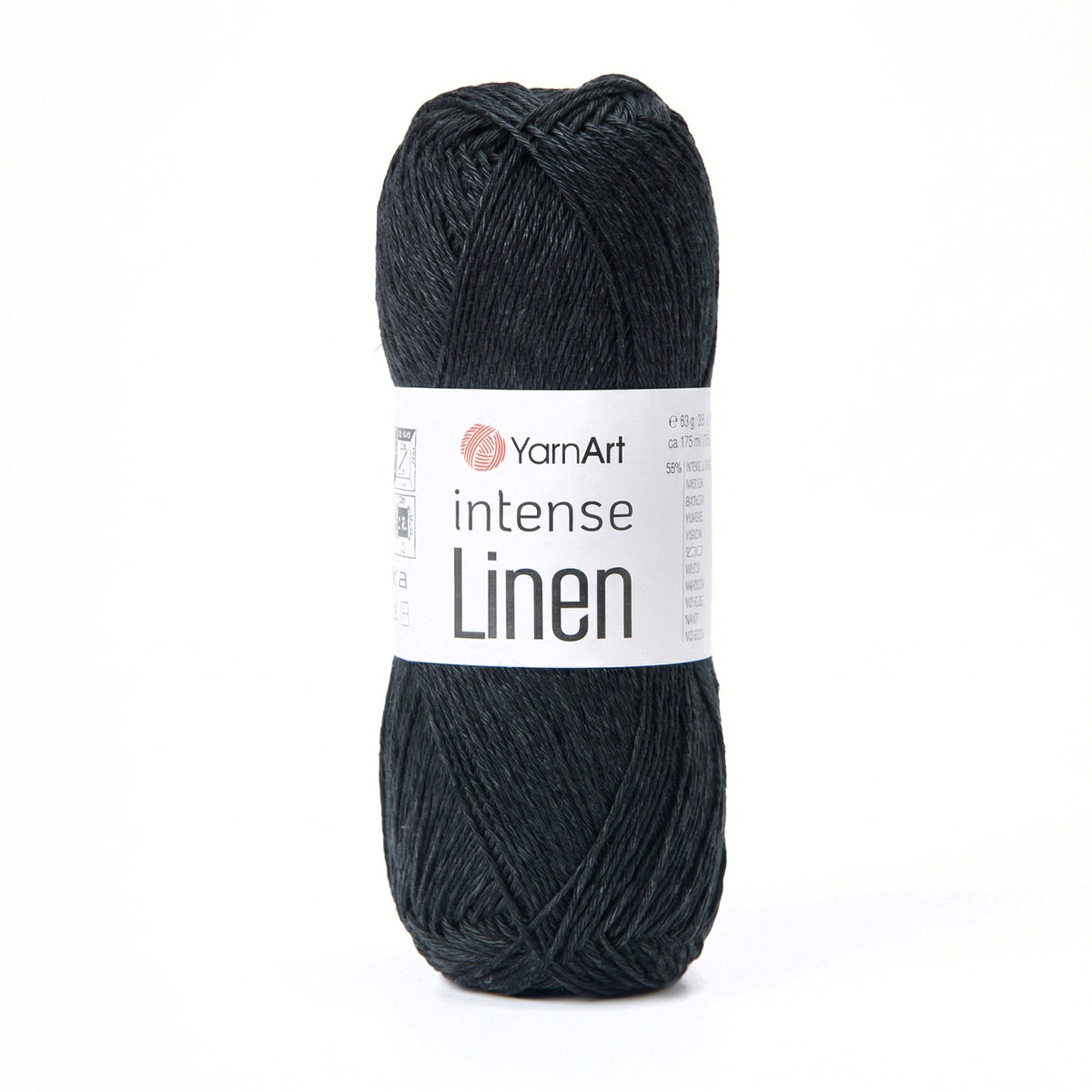 YarnArt Intense Linen 4135 Black – linen viscose yarn