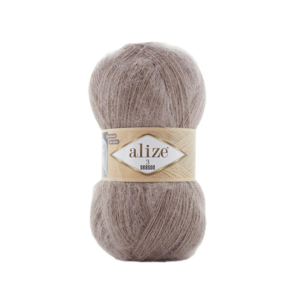 Alize 3 Season 541 Мокко – лёгкая пряжа из акрила с мохером и шерстью