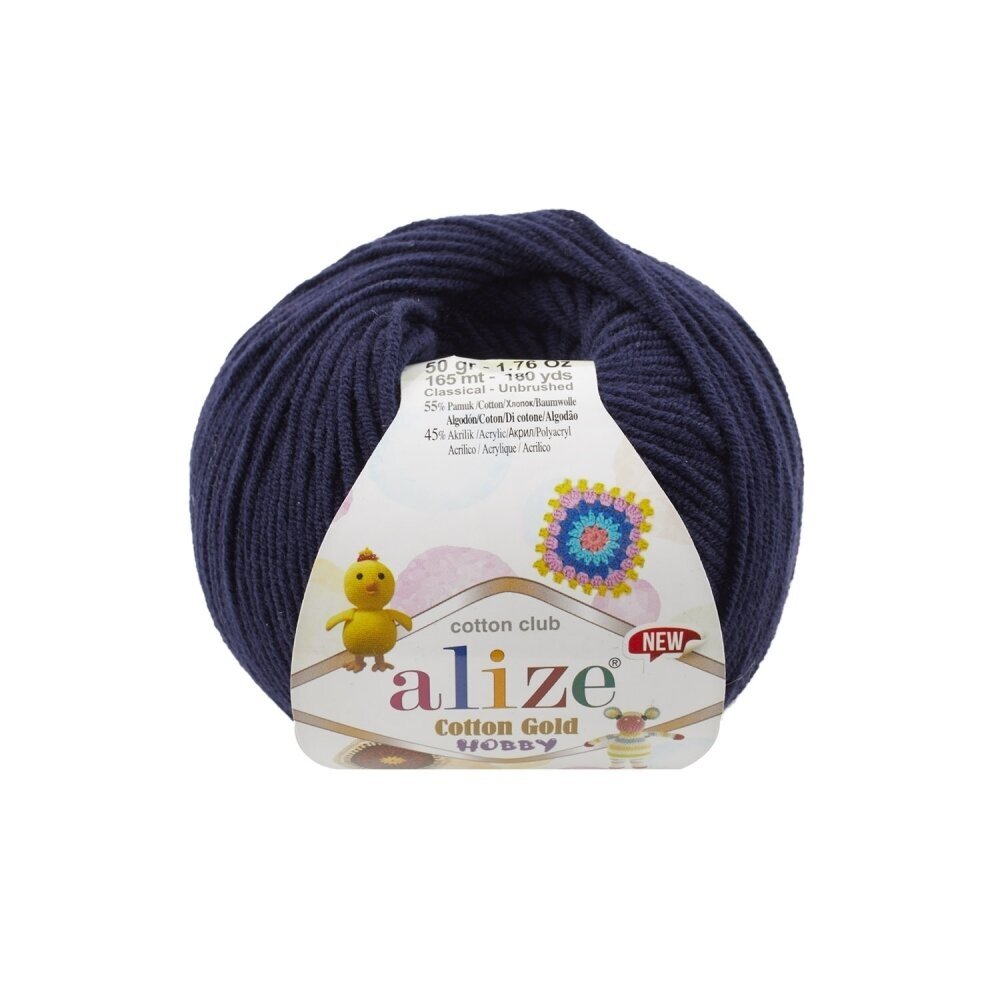 Alize Cotton Gold Hobby 58 Navy – cotton acrylic yarn