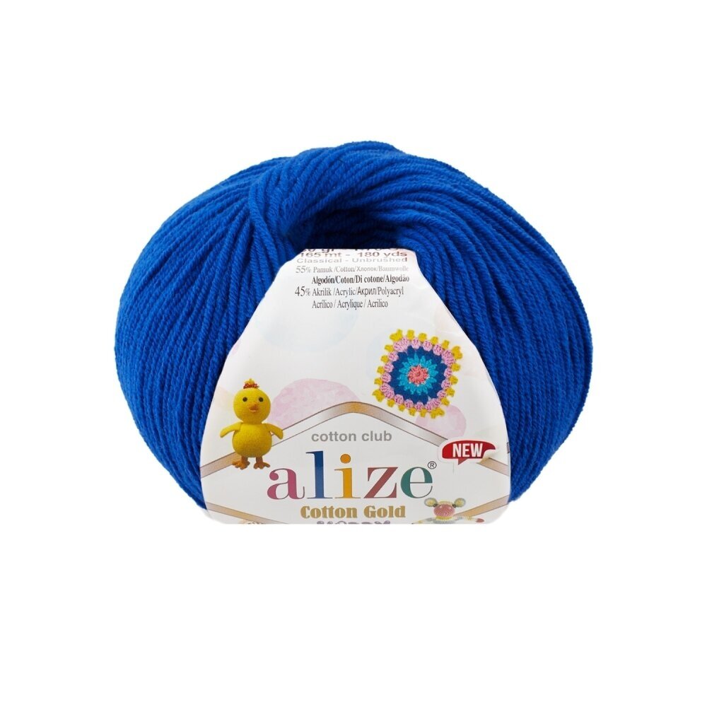 Alize Cotton Gold Hobby 141 Royal Blue – cotton acrylic yarn