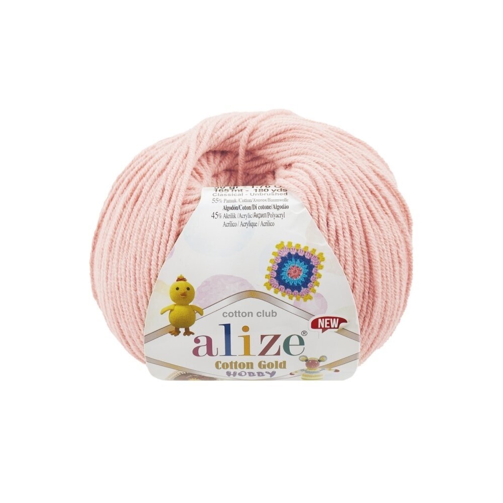 Alize Cotton Gold Hobby 393 Powder Pink – cotton acrylic yarn