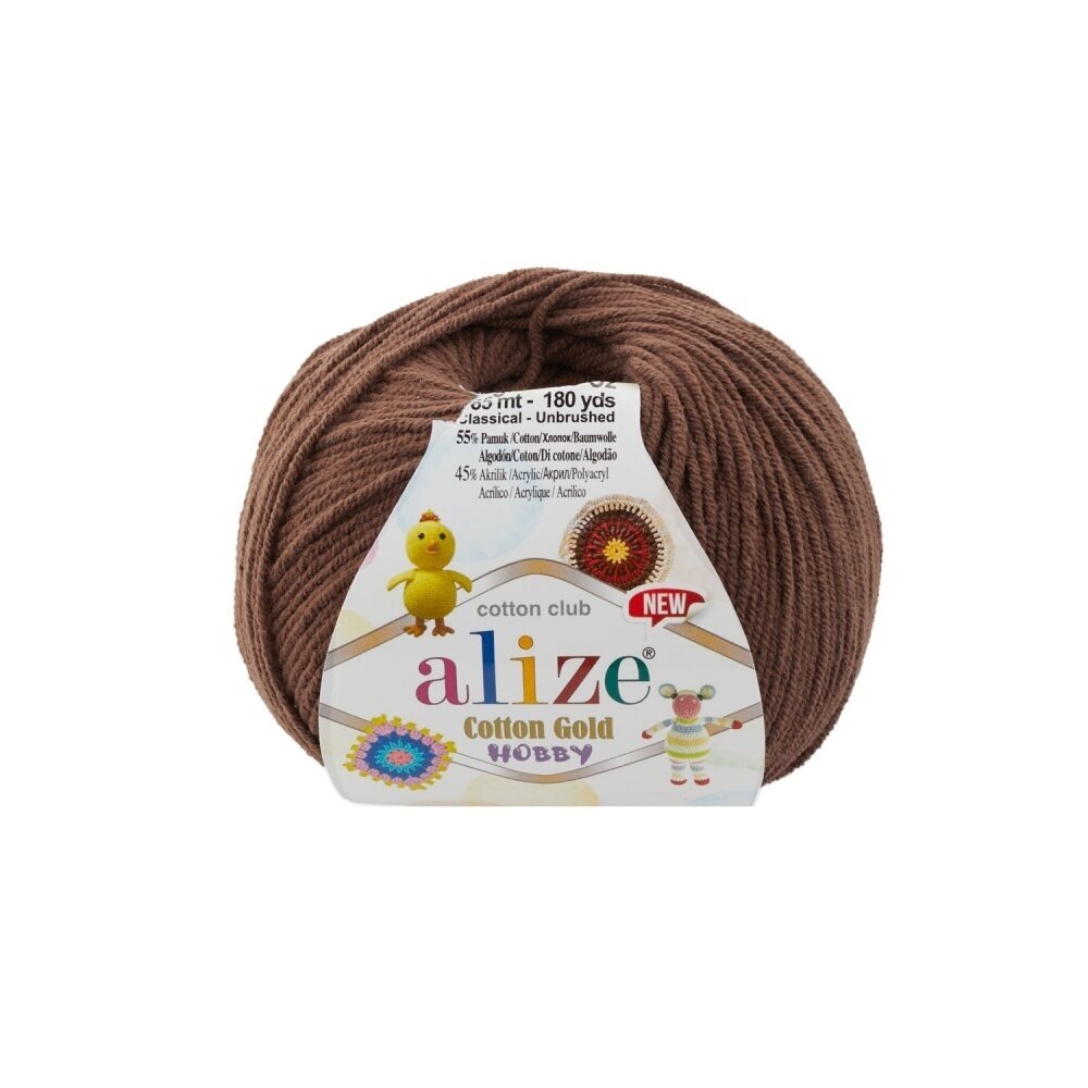 Alize Cotton Gold Hobby 493 Cocoa – cotton acrylic yarn