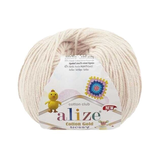 Alize Cotton Gold Hobby 599 Vanilla – cotton acrylic yarn