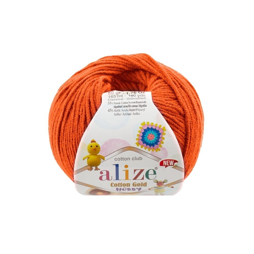 Alize Cotton Gold Hobby 37 Orange – cotton acrylic yarn