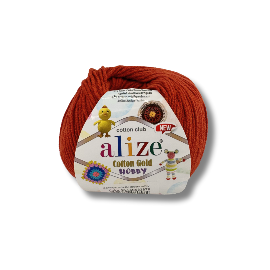 Alize Cotton Gold Hobby 36 Terracotta – cotton acrylic yarn
