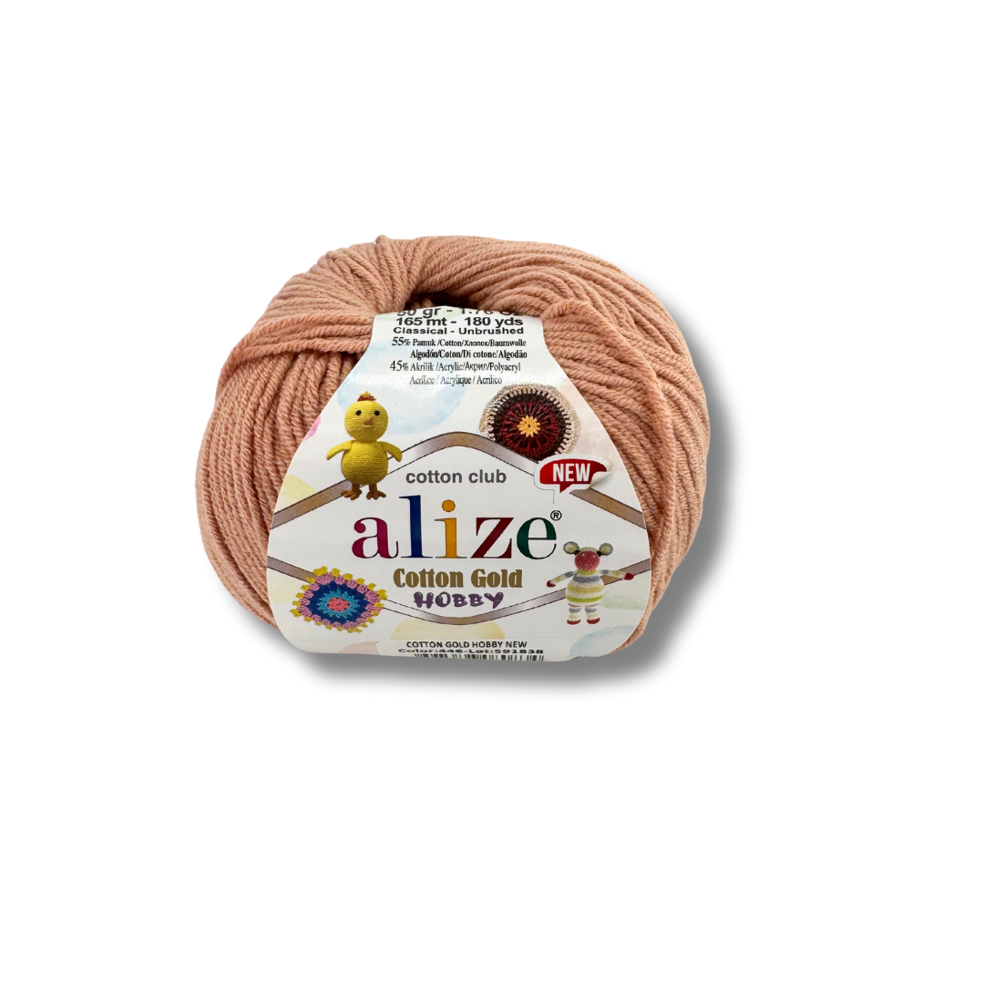 Alize Cotton Gold Hobby 446 Peach – cotton acrylic yarn