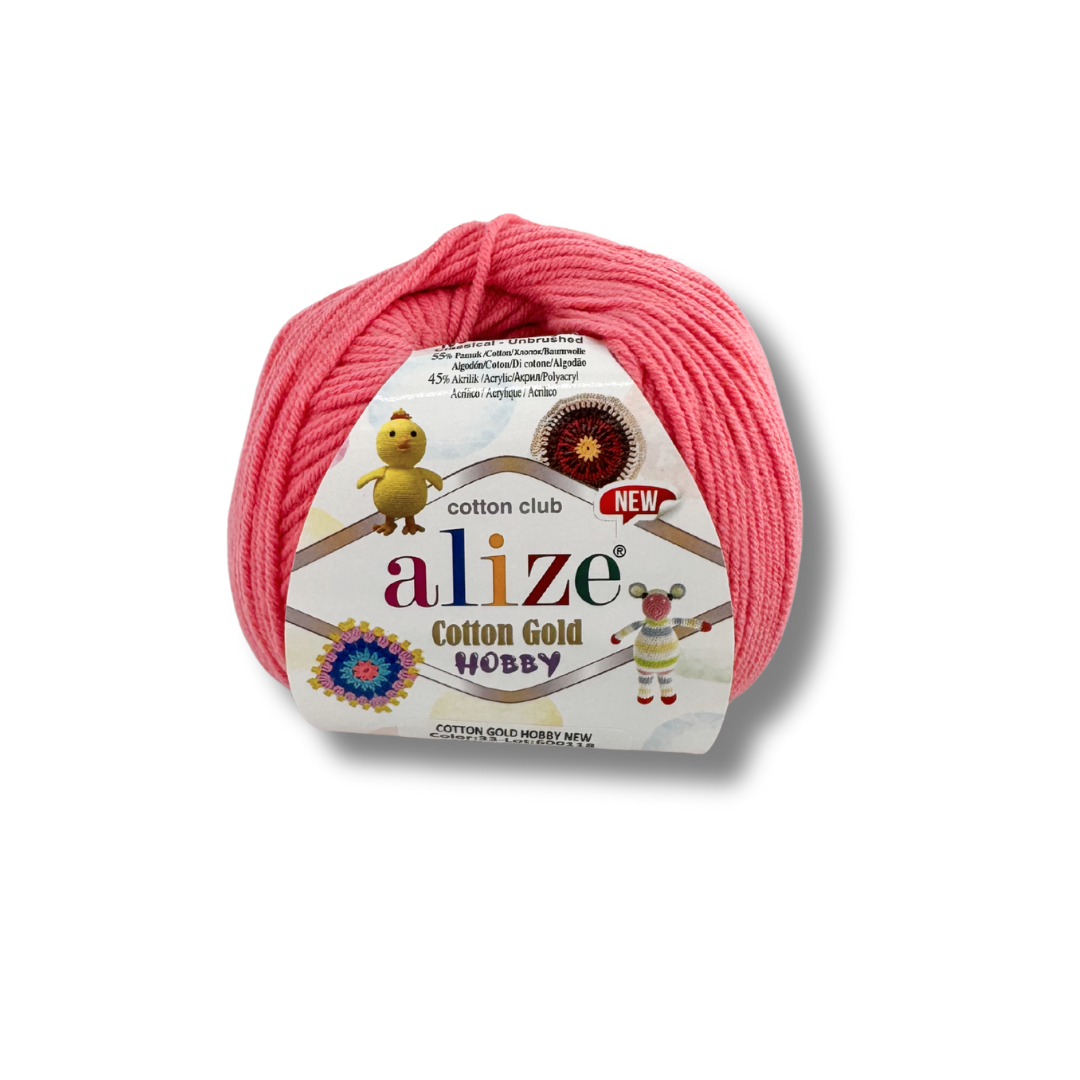 Alize Cotton Gold Hobby 33 Candy Pink – cotton acrylic yarn