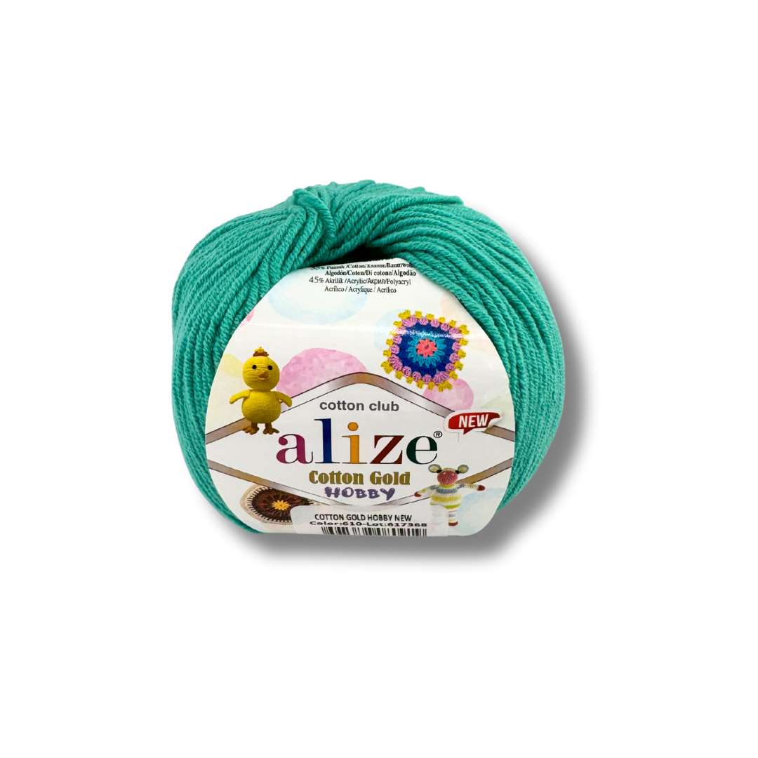 Alize Cotton Gold Hobby 610 Jade – cotton acrylic yarn