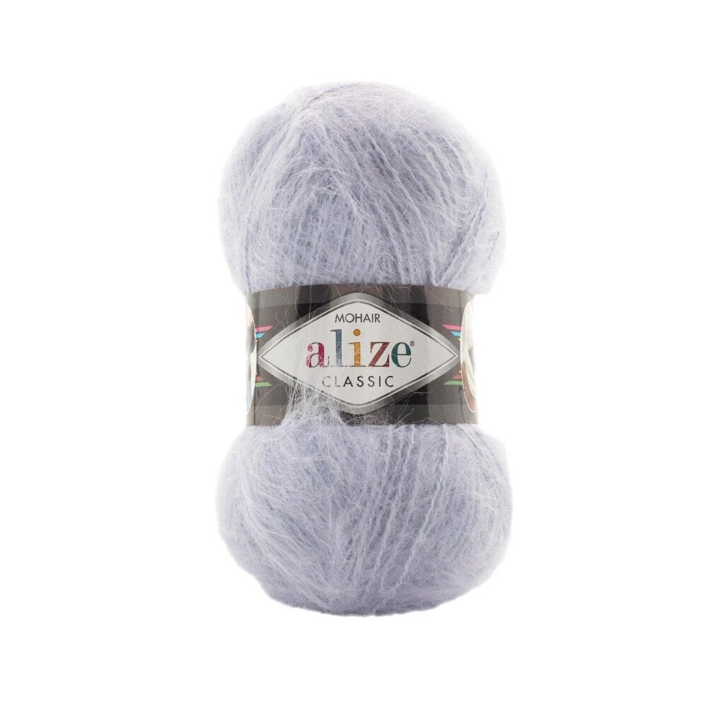Alize Mohair Classic 224 Šviesiai pilka – akrilo siūlai su moheriu ir vilna