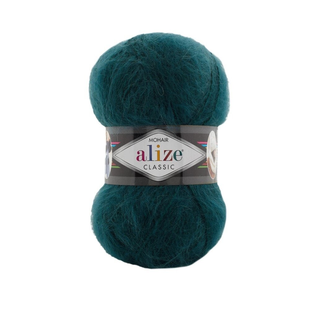 Alize Mohair Classic 426 Petrolio – akrilo siūlai su moheriu ir vilna