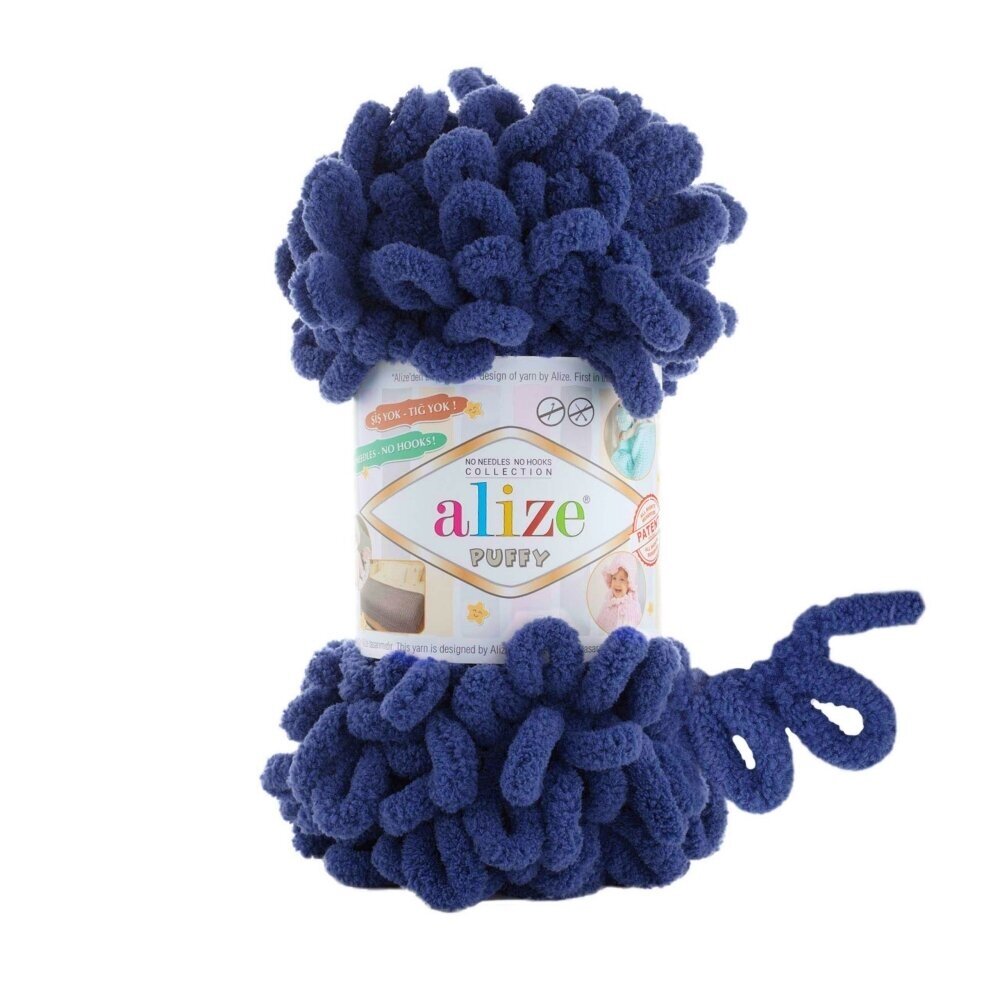 Alize Puffy 215 Tumši zila – dzija ar cilpām