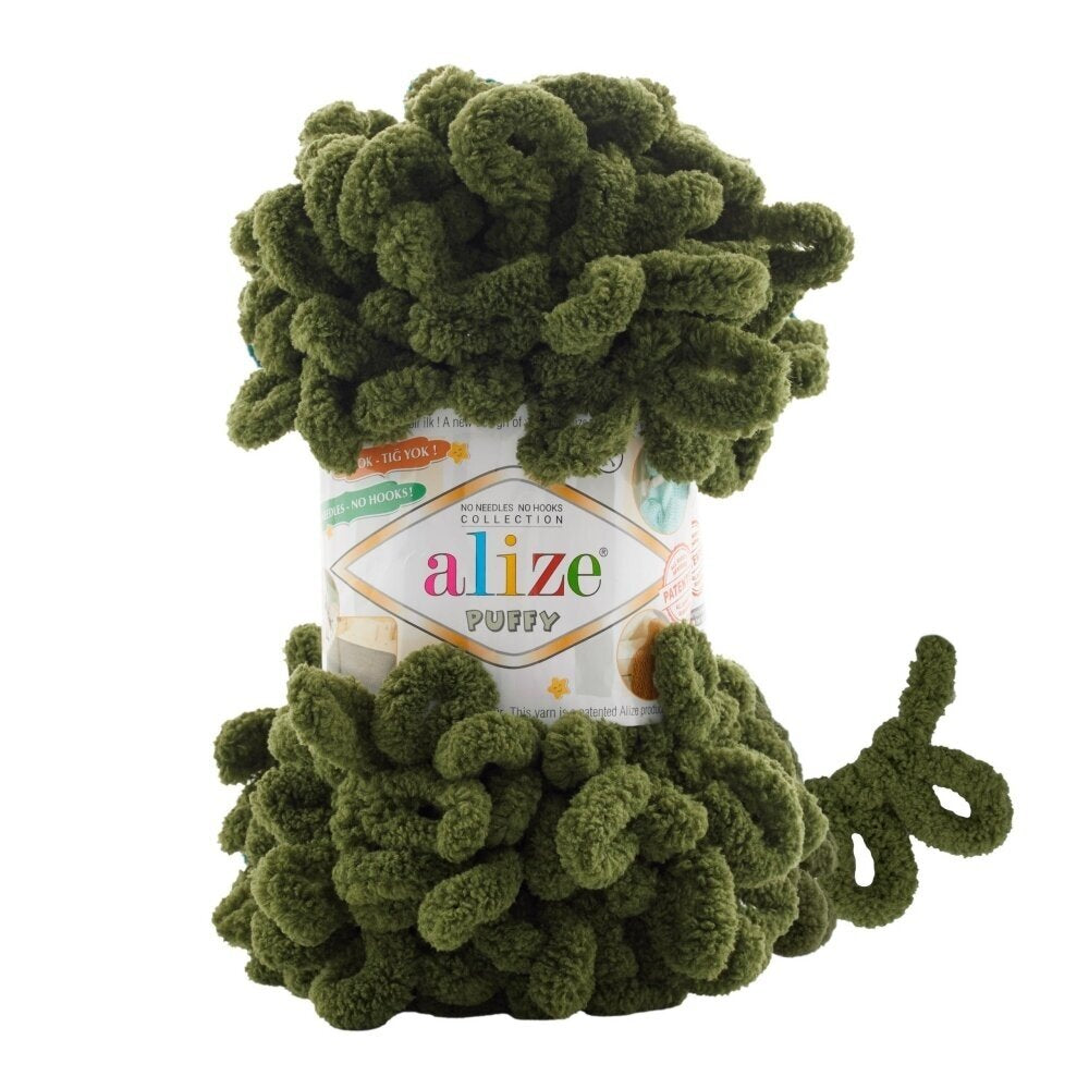 Alize Puffy 620 Olīvu – dzija ar cilpām
