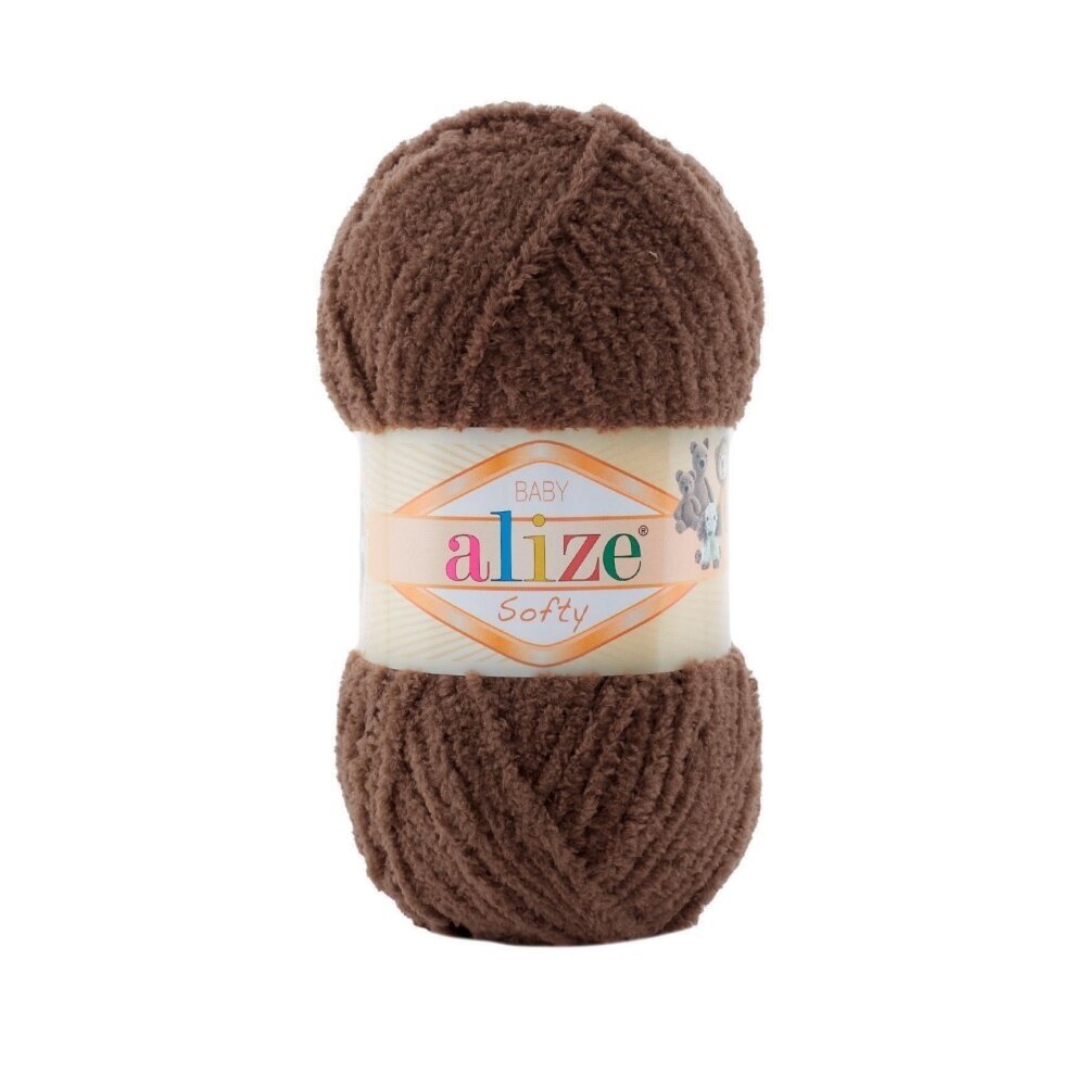Alize Softy Baby 493 Marron – fil peluche bébé