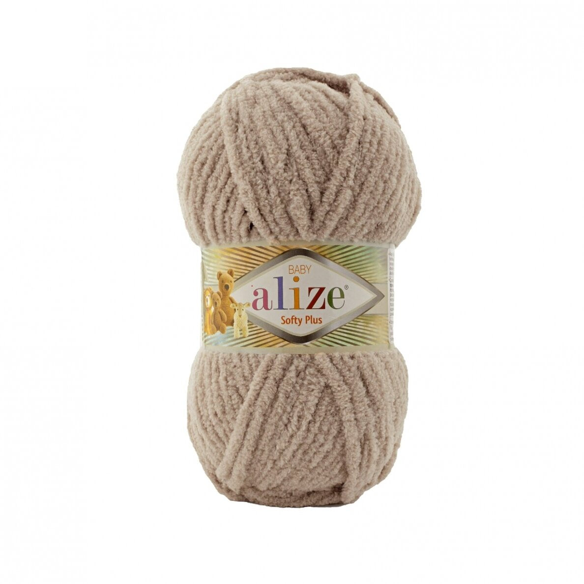 Alize Softy Plus 72 Taupe – mjukt frottéliknande garn