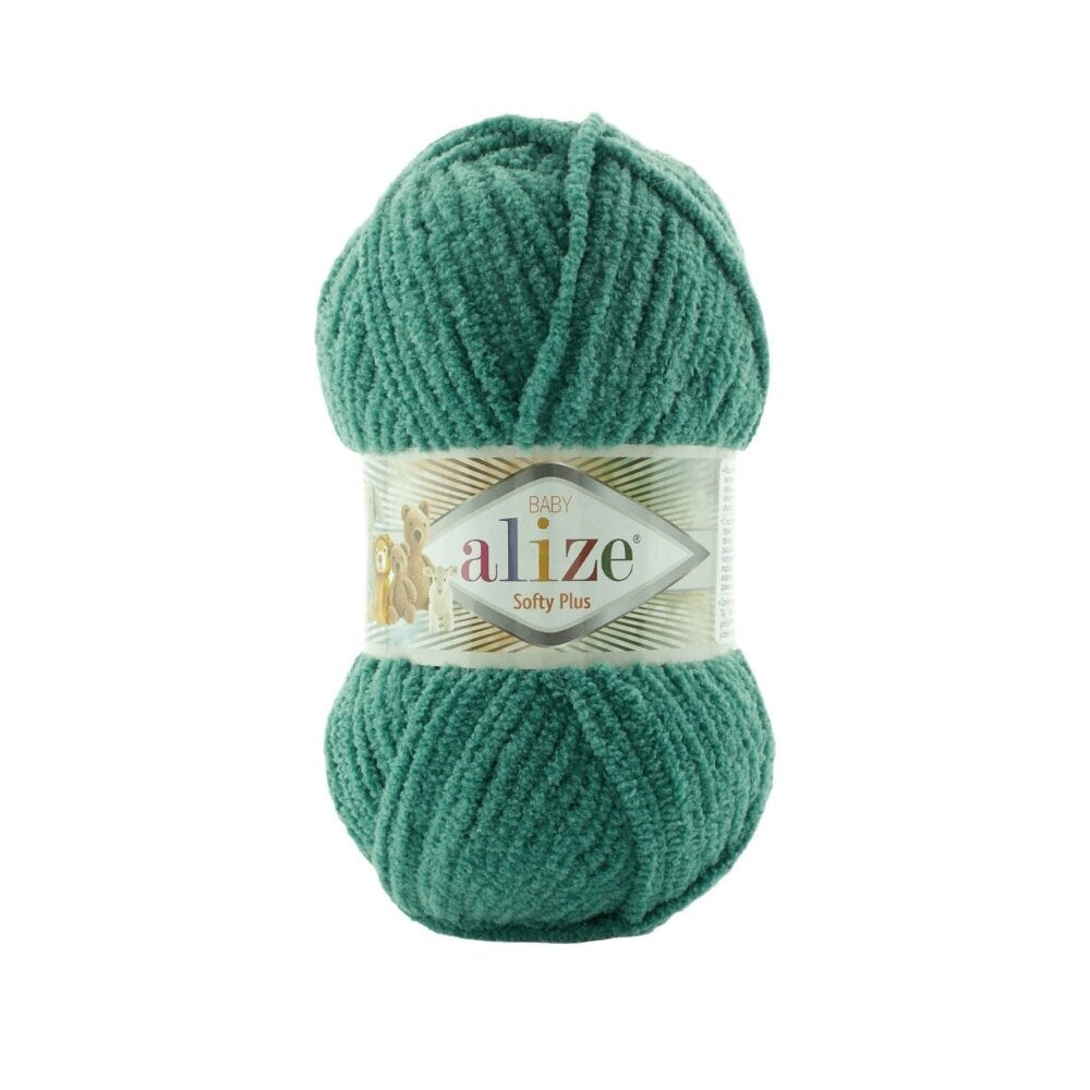 Alize Softy Plus 532 Smaragd – mjukt frottéliknande garn