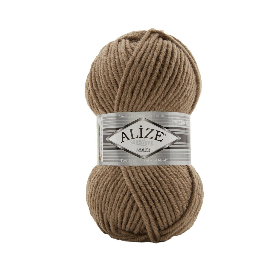 Alize Superlana Maxi 991 Ореховый – толстая пряжа с шерстью