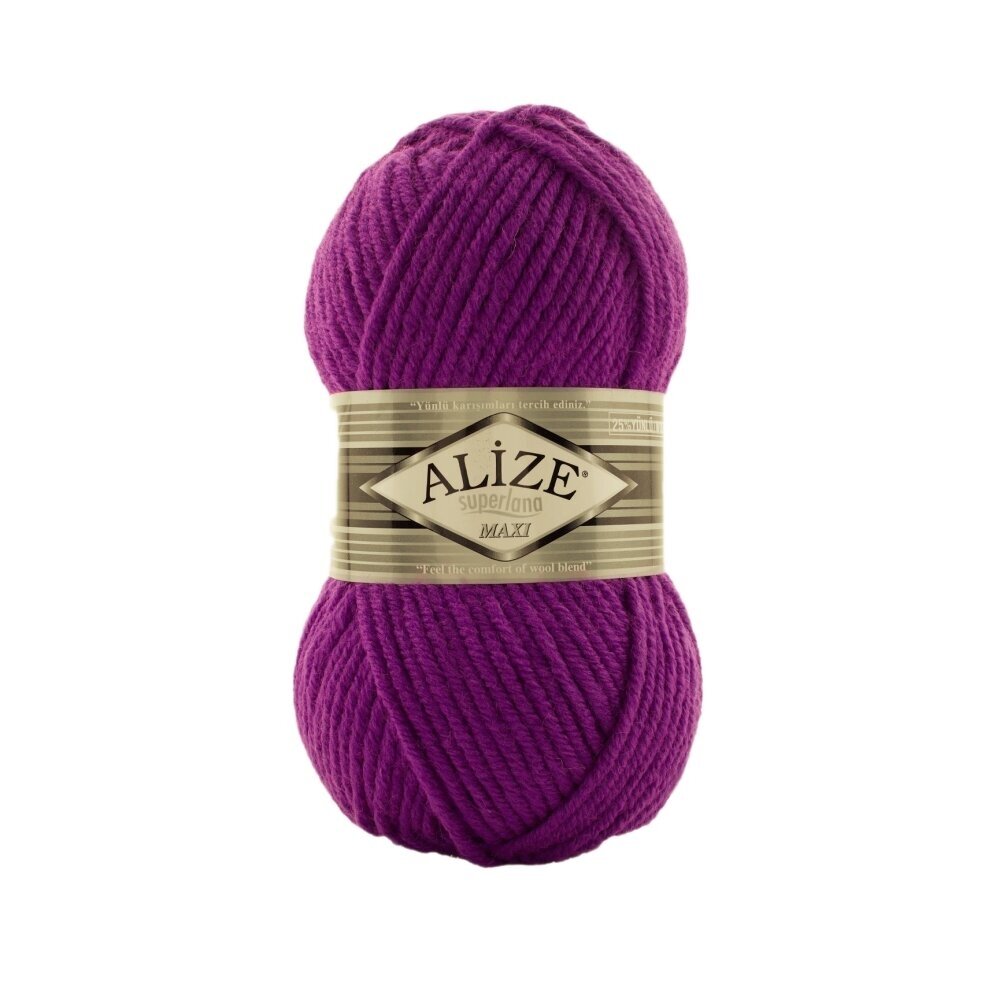 Alize Superlana Maxi 209 Пурпурный – толстая пряжа с шерстью