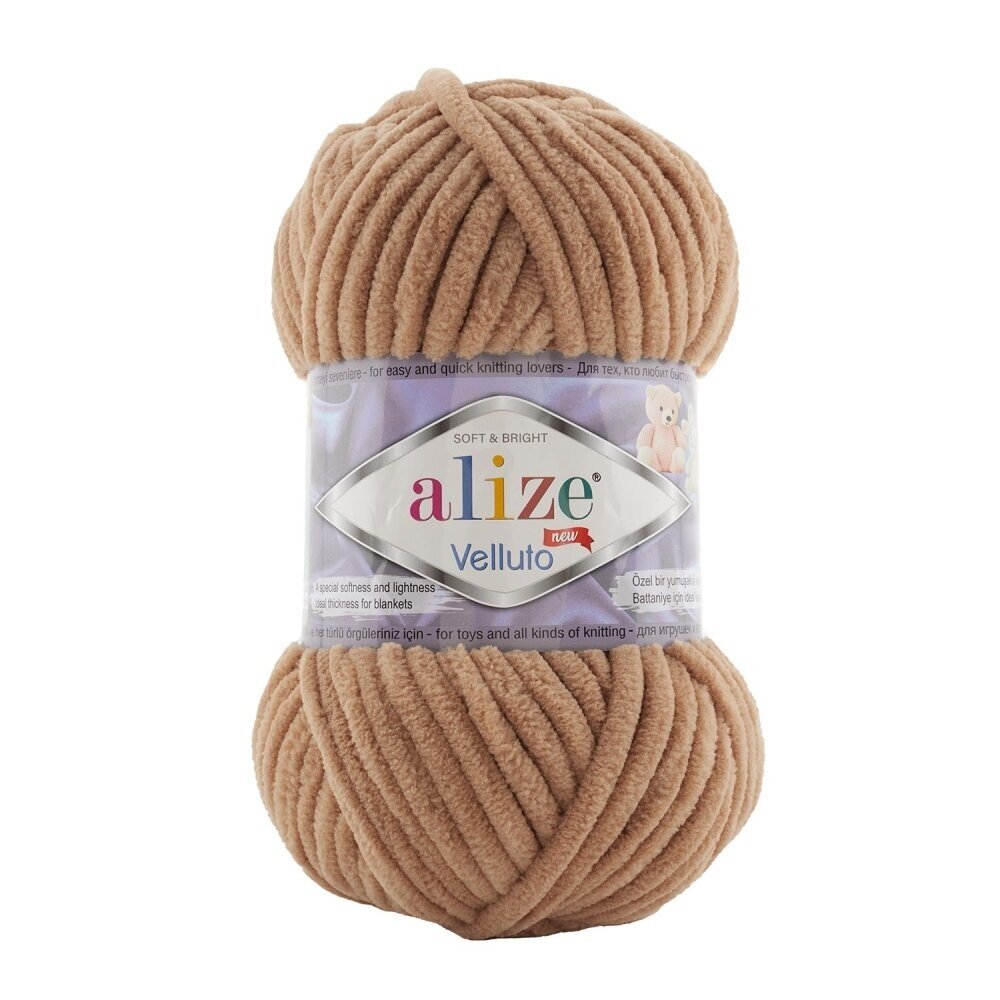 Alize Velluto 429 Cammello – ciniglia spessa