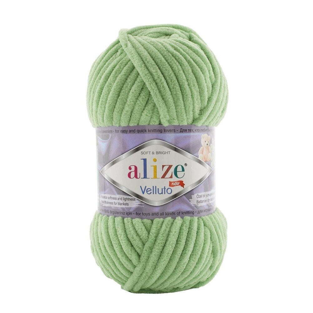 Alize Velluto 103 Verde prato – ciniglia spessa