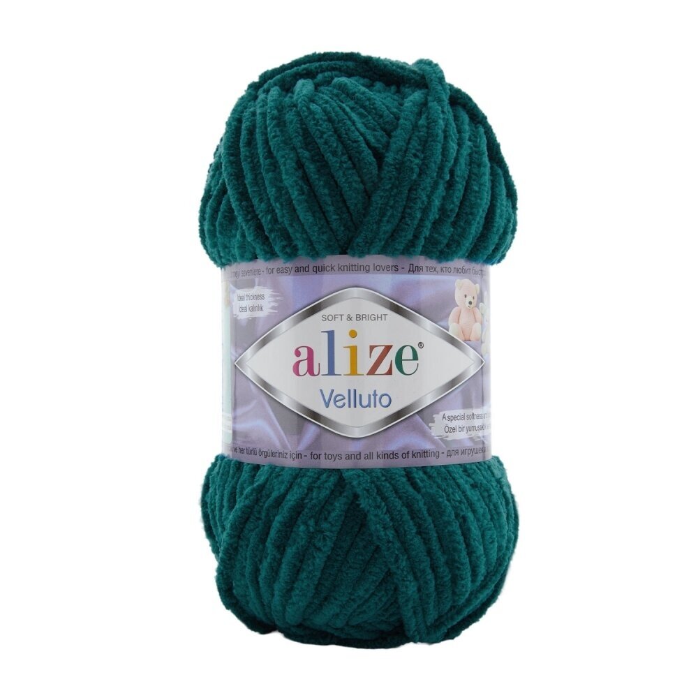 Alize Velluto 426 Petrolio – ciniglia spessa