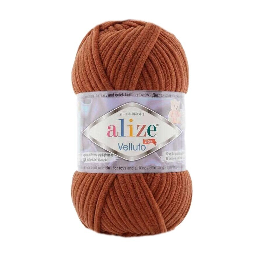 Alize Velluto 36 Mattone – ciniglia spessa