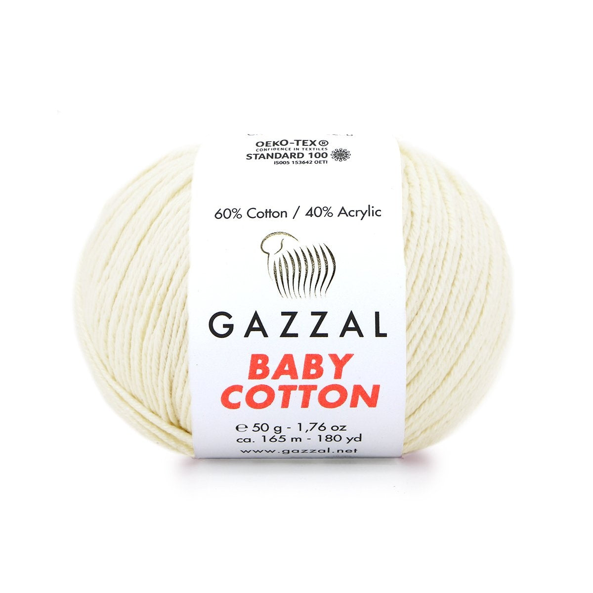 Gazzal Baby Cotton 3437 Vanilje – puuvilla-akrüülist beebilõng