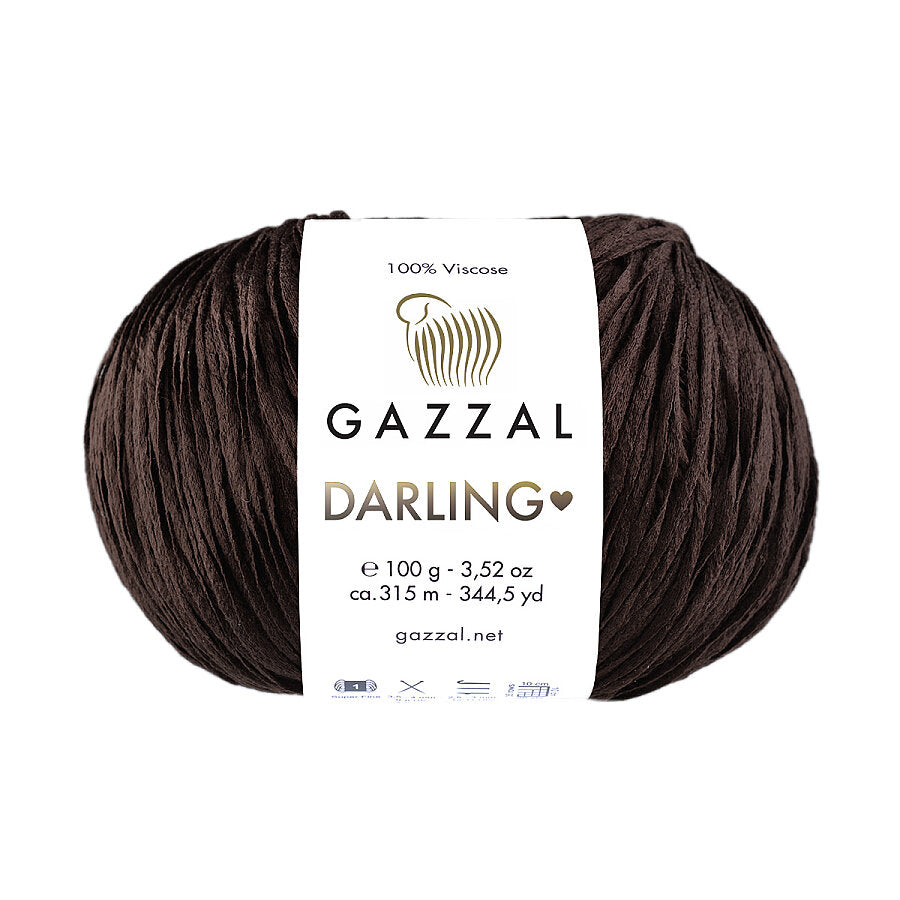 Gazzal Darling 553 Marrone scuro – filato in viscosa per l'estate
