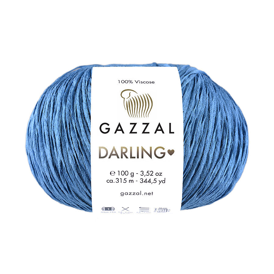 Gazzal Darling 554 Blu – filato in viscosa per l'estate