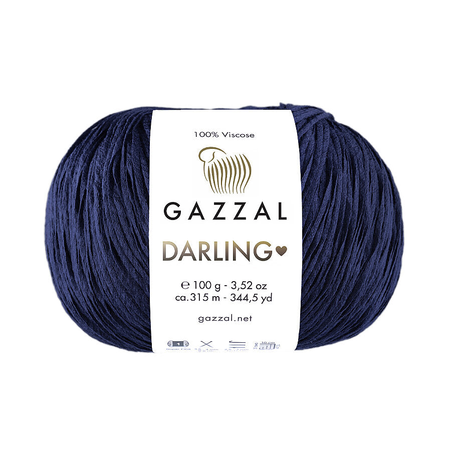 Gazzal Darling 555 Blu navy – filato in viscosa per l'estate