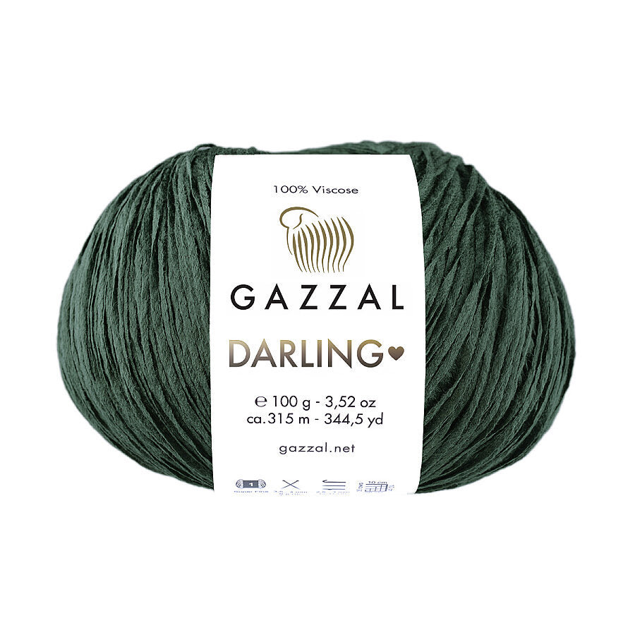 Gazzal Darling 556 Verde scuro – filato in viscosa per l'estate