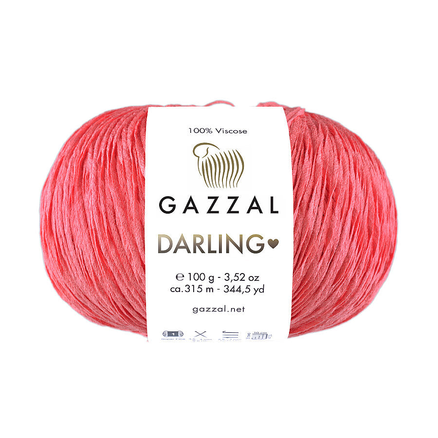 Gazzal Darling 558 Corallo – filato in viscosa per l'estate