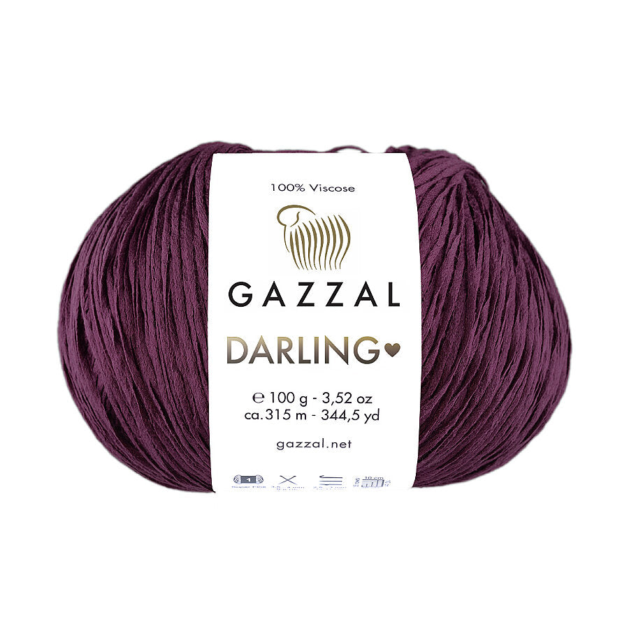 Gazzal Darling 560 Melanzana – filato in viscosa per l'estate