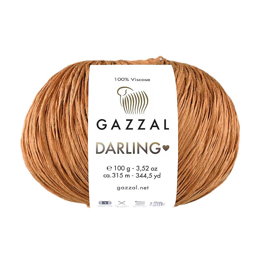 Gazzal Darling 563 Caramello – filato in viscosa per l'estate