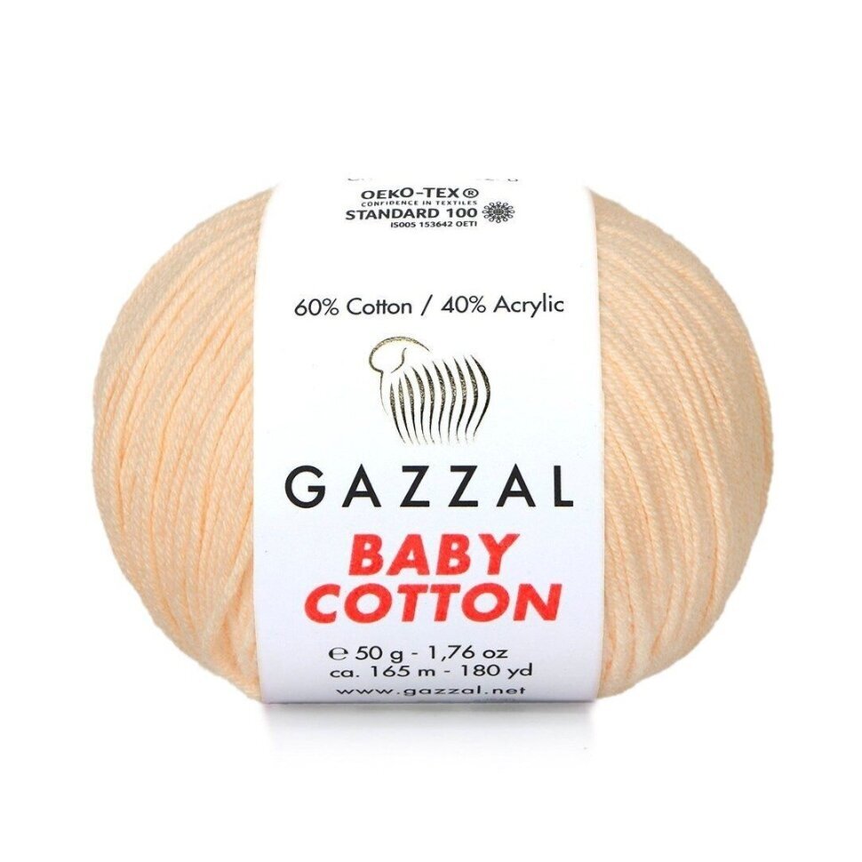 Gazzal Baby Cotton 3469 Virsik – puuvilla-akrüülist beebilõng