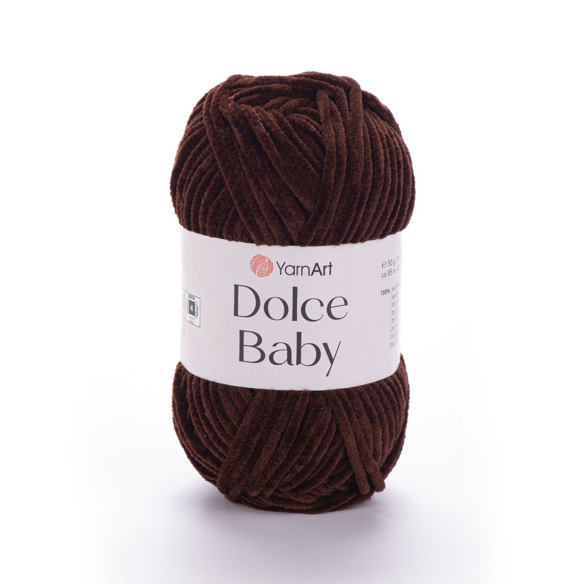 YarnArt Dolce Baby 775 Тёмно-коричневый – тонкая шенилл-пряжа