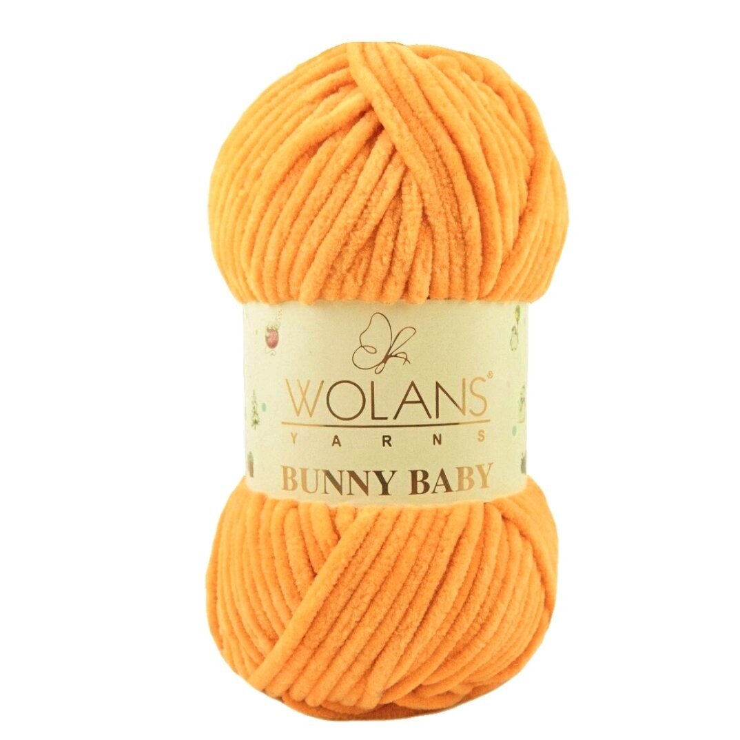 Wolans Bunny Baby 100-25 Mandarīnu – šenila dzija
