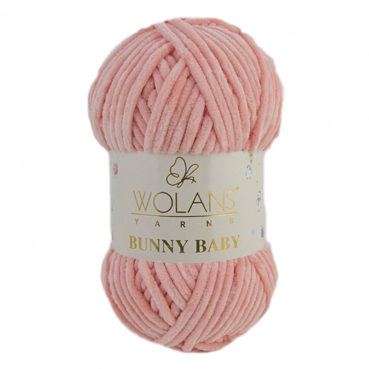 Wolans Bunny Baby 100-21 Pelēcīgi rozā – šenila dzija