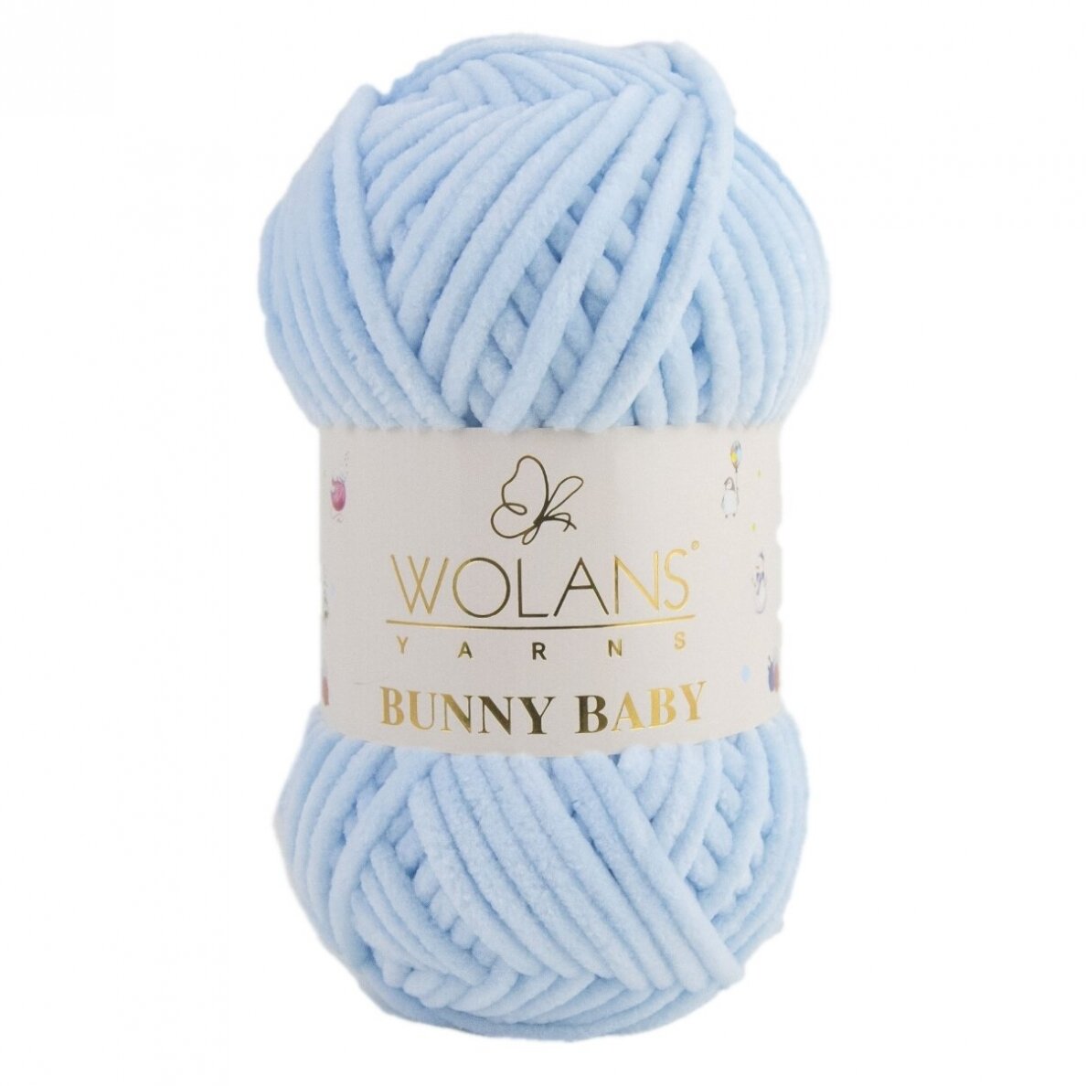 Wolans Bunny Baby 100-11 Pūdera zila – šenila dzija
