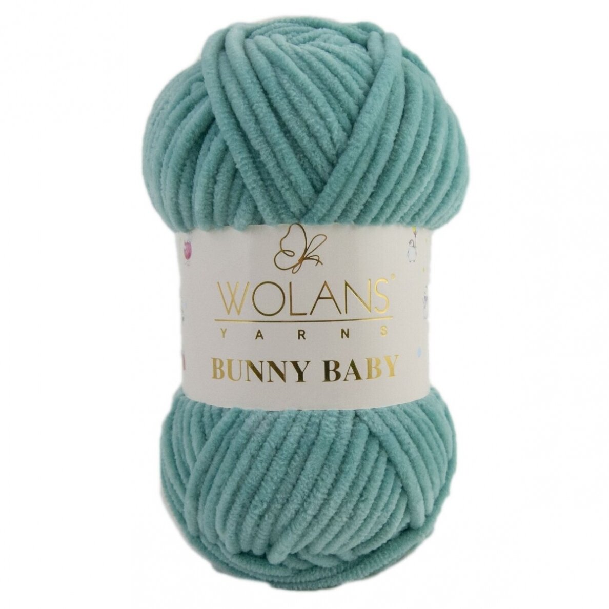 Wolans Bunny Baby 100-56 Zilganzaļa – šenila dzija