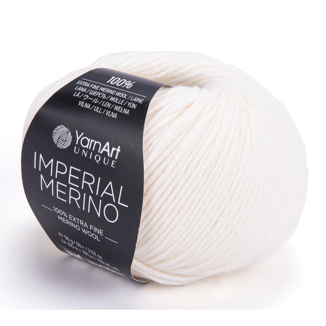 YarnArt Imperial Merino 3302 Pienbalta – merino vilnas dzija