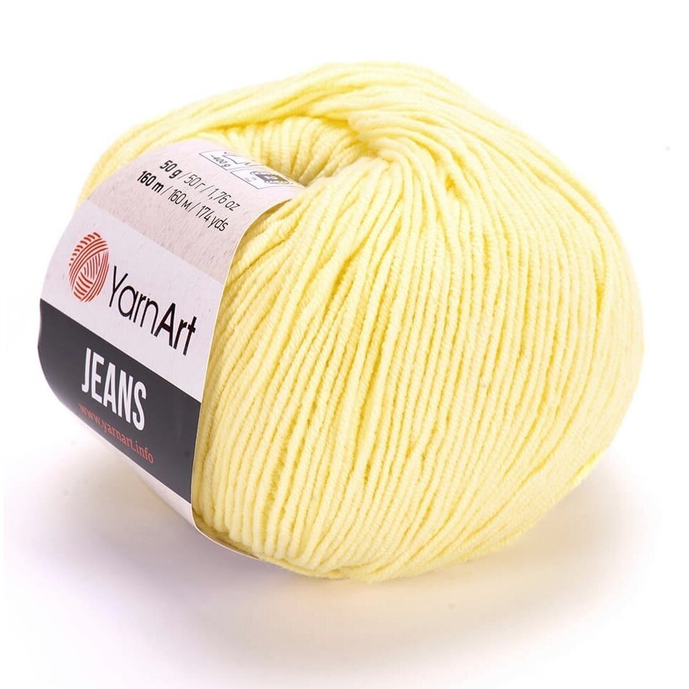 YarnArt Jeans 67 Светло-жёлтый – хлопковая пряжа для амигуруми