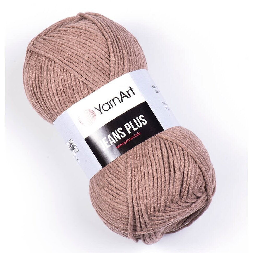 YarnArt Jeans Plus 71 Норковый – толстая пряжа из хлопка с акрилом