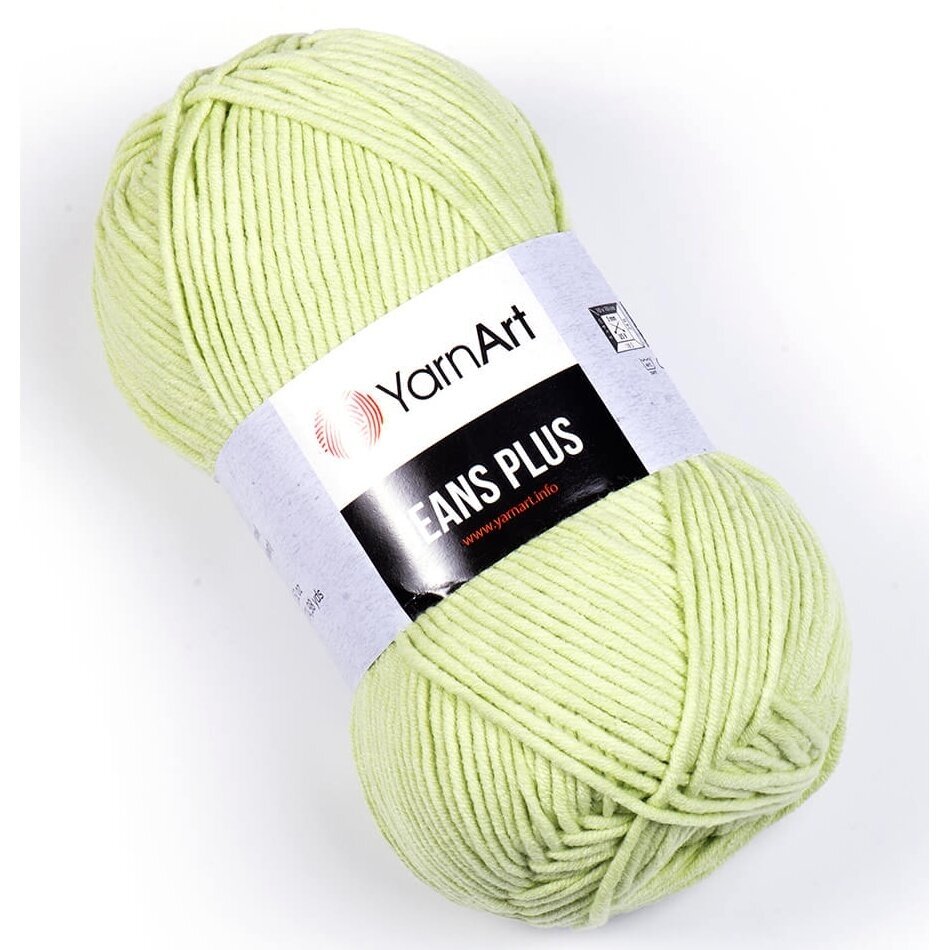 YarnArt Jeans Plus 11 Фисташковый – толстая пряжа из хлопка с акрилом