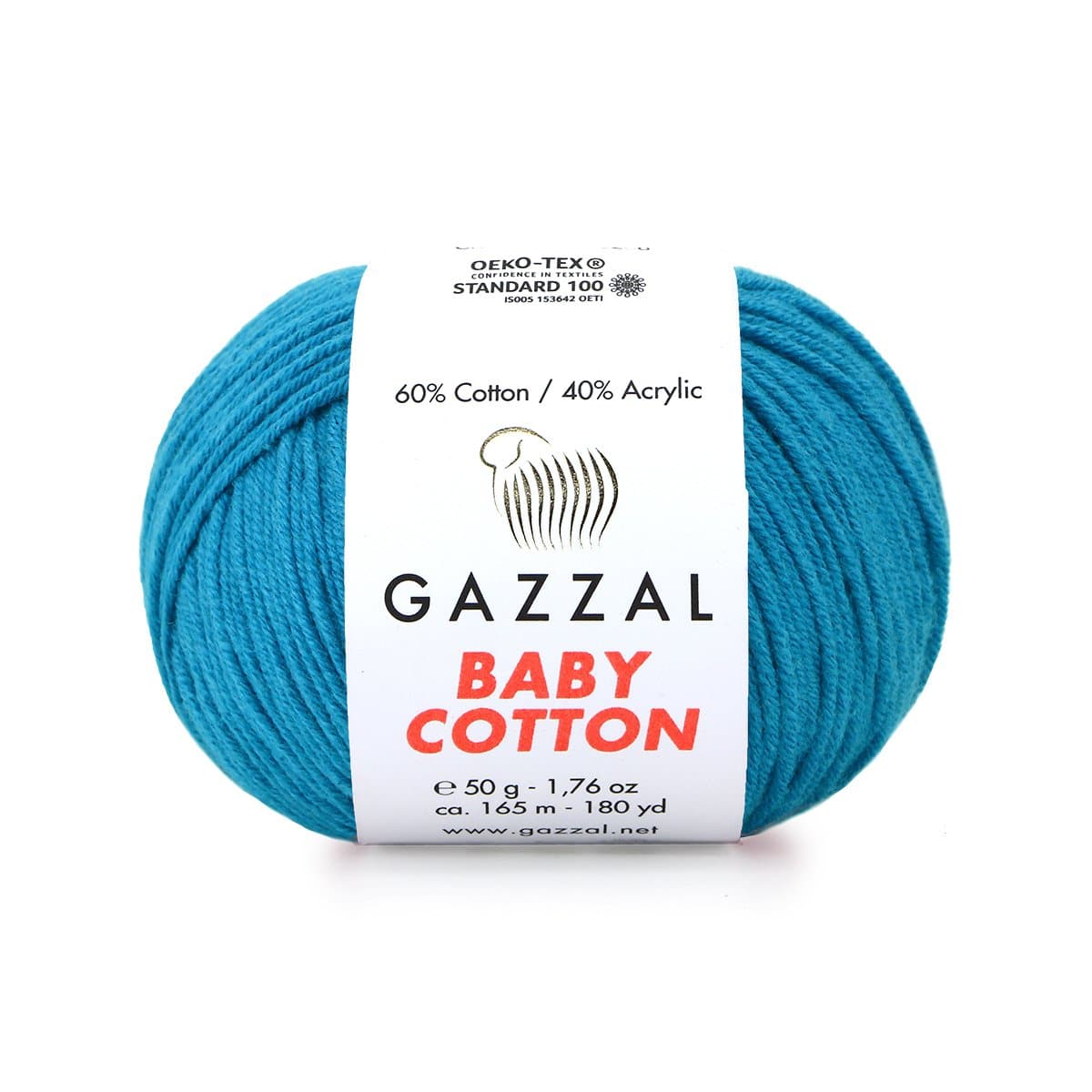 Gazzal Baby Cotton 3428 Ookean – puuvilla-akrüülist beebilõng