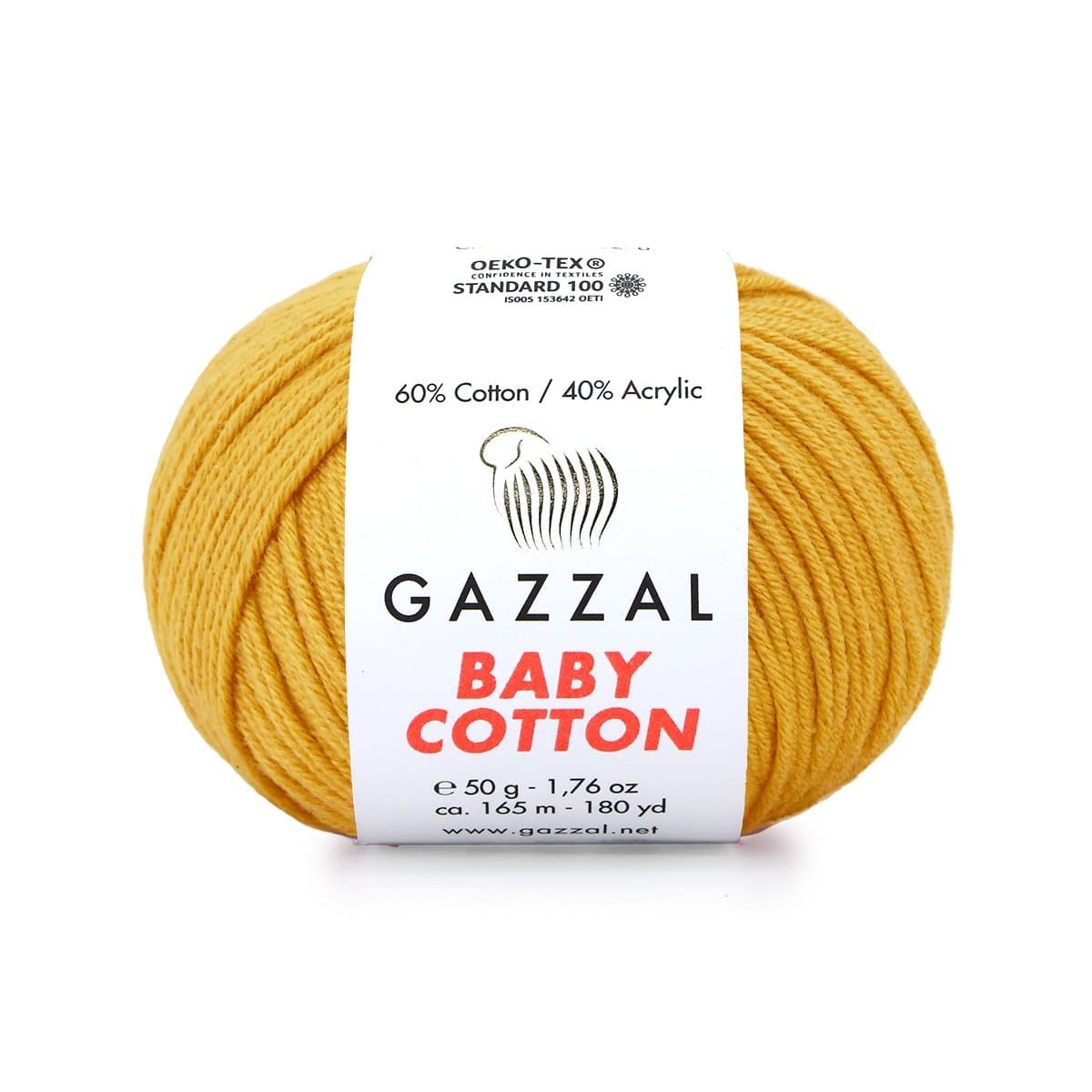 Gazzal Baby Cotton 3447 Sinepikollane – puuvilla-akrüülist beebilõng