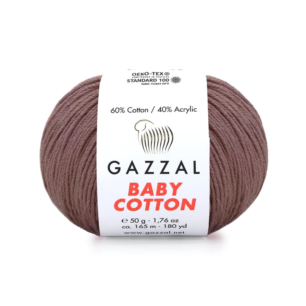 Gazzal Baby Cotton 3455 Kakao – puuvilla-akrüülist beebilõng