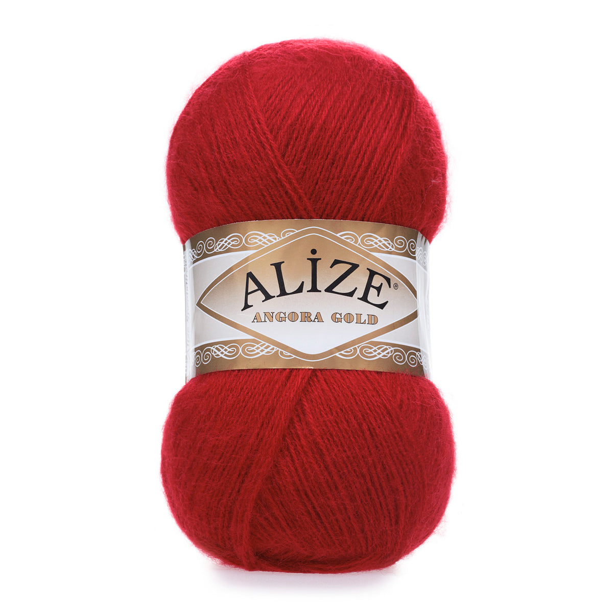 Alize Angora Gold 106 Raudona – pūkuoti akrilo ir vilnos siūlai