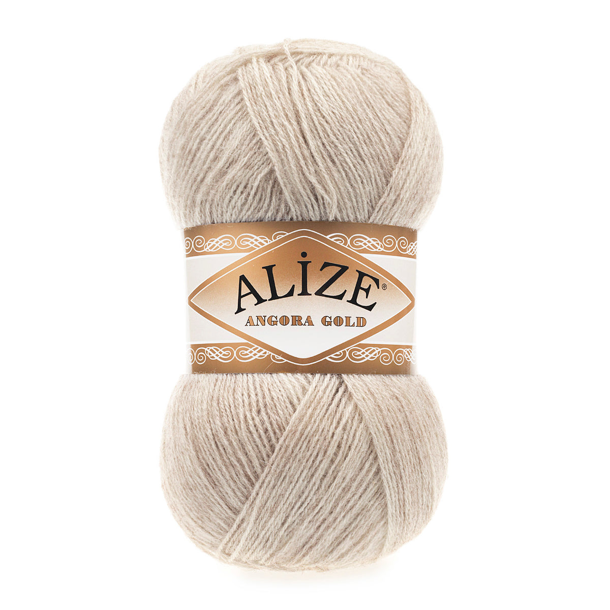 Alize Angora Gold 152 Bežinė melanžinė – pūkuoti akrilo ir vilnos siūlai