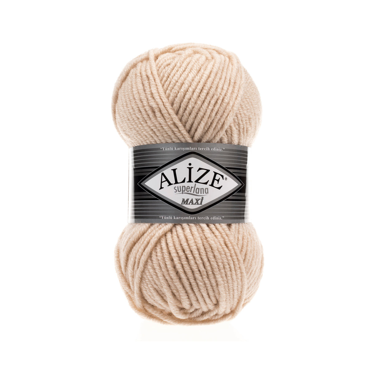 Alize Superlana Maxi 310 Бежевый – толстая пряжа с шерстью